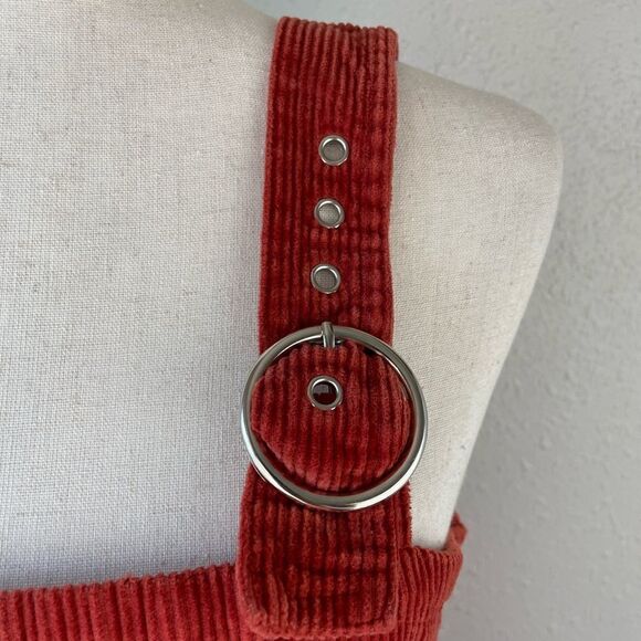 Justify Burnt Orange Corduroy Midi Dress Size M EUC - Picture 3 of 7